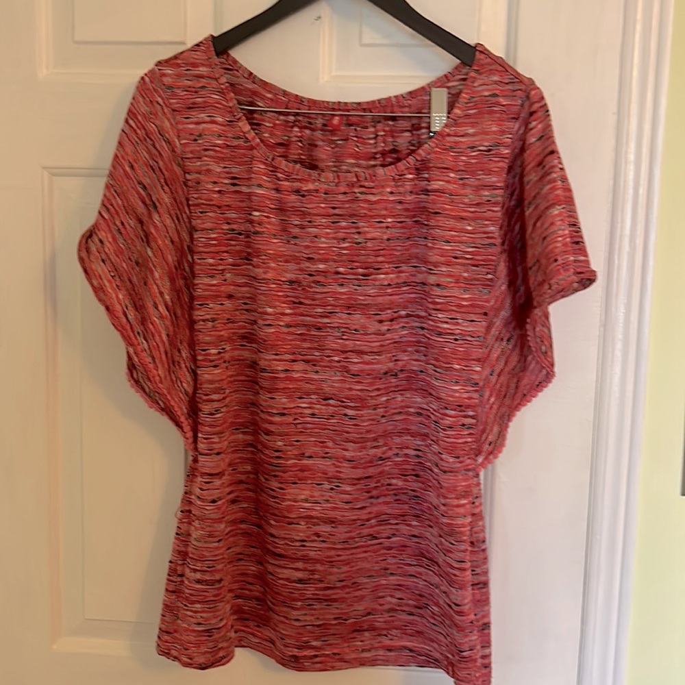 99% polyester, 1% spandex light weight summer top